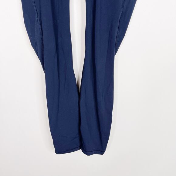 Lululemon Womens 4 Blue Train Times 7/8 Leggings 25" Mesh Piecing Activewear - Picture 4 of 9